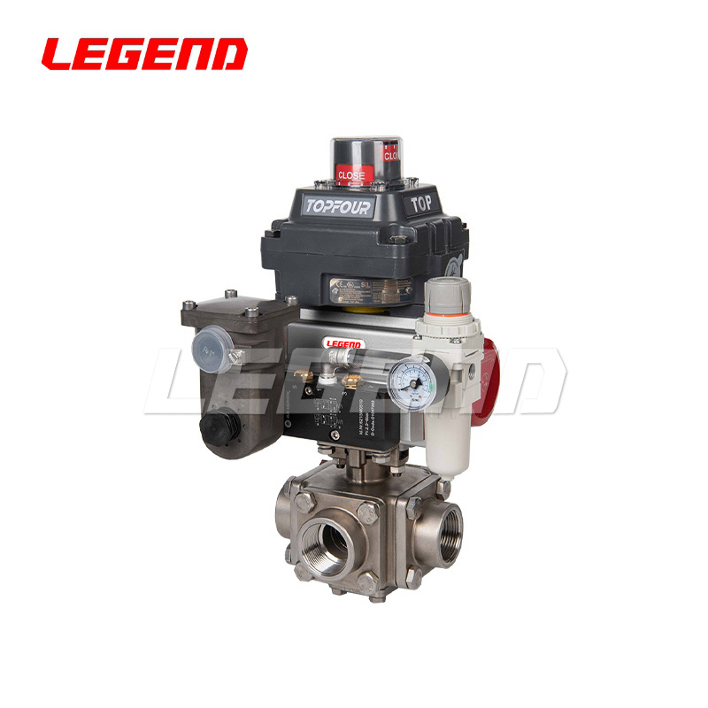 氣動(dòng)三通高壓內(nèi)螺紋球閥（防爆附件）