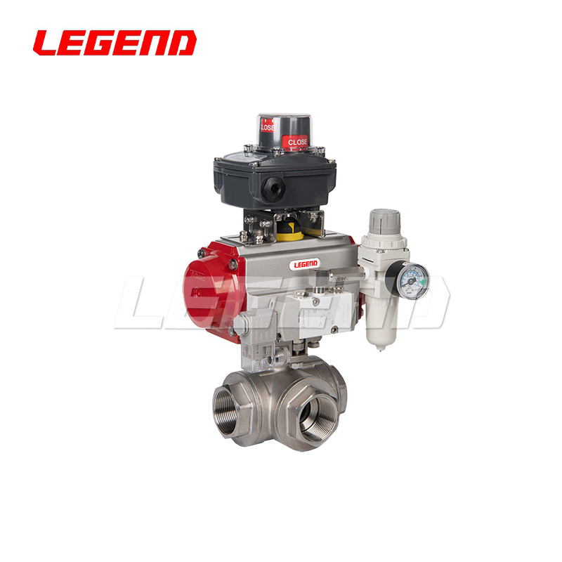 氣動(dòng)三通內(nèi)螺紋球閥（三聯(lián)件）