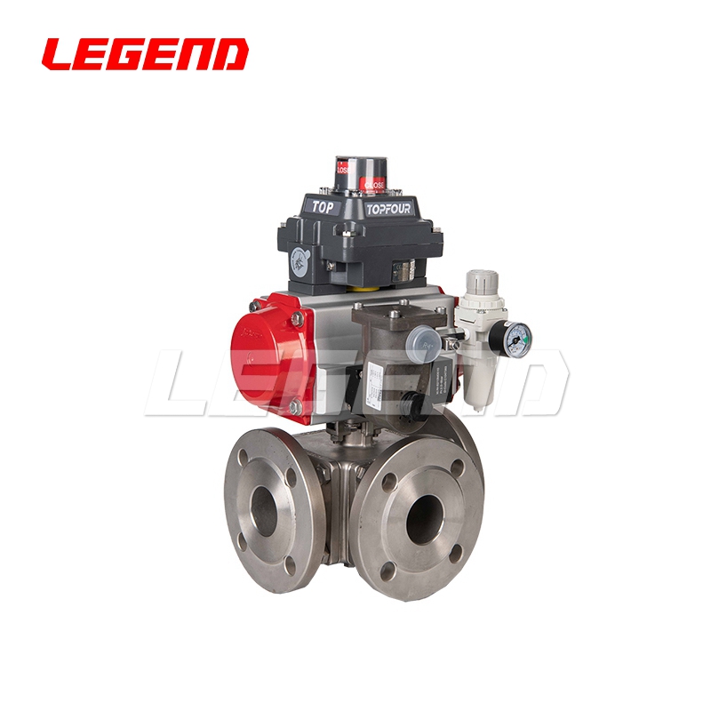 氣動(dòng)三通高壓法蘭球閥（防爆附件）