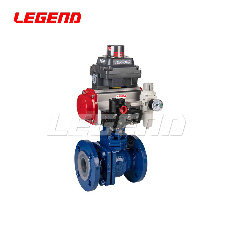 氣動(dòng)鑄鋼襯氟球閥（防爆附件）