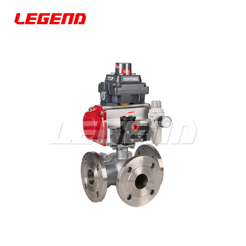 氣動(dòng)三通法蘭球閥（防爆附件）